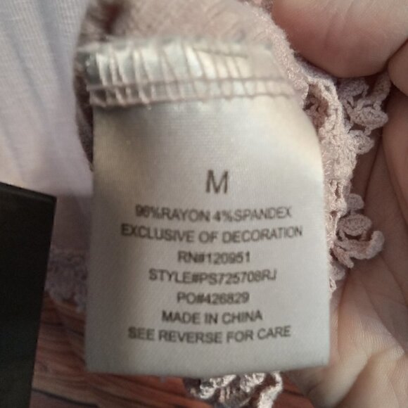 Pink rose Spaghetti strap medium women's top - Picture 4 of 9